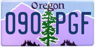 OR license plate 090PGF