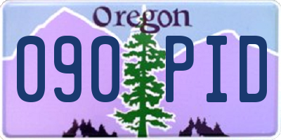 OR license plate 090PID
