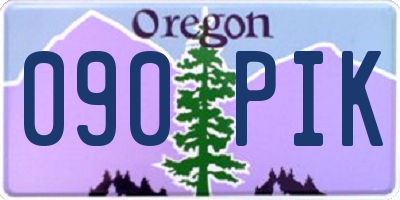 OR license plate 090PIK
