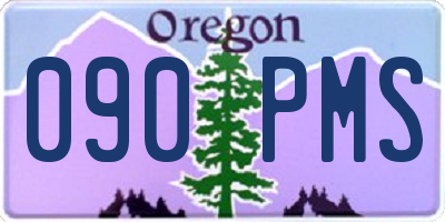 OR license plate 090PMS