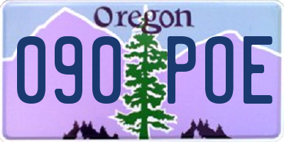 OR license plate 090POE
