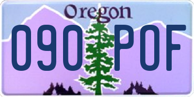 OR license plate 090POF