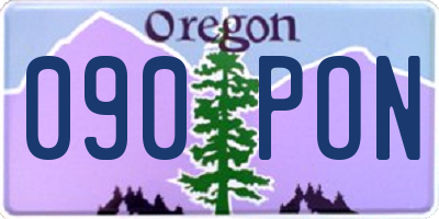 OR license plate 090PON