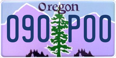 OR license plate 090POO