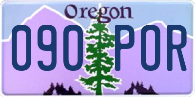 OR license plate 090POR