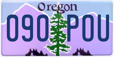 OR license plate 090POU