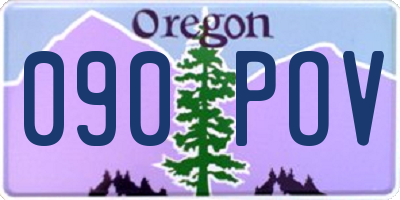 OR license plate 090POV