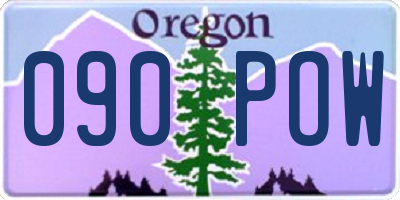 OR license plate 090POW