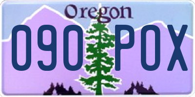 OR license plate 090POX
