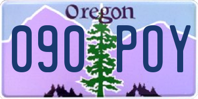 OR license plate 090POY