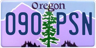 OR license plate 090PSN