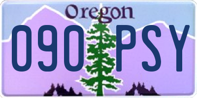 OR license plate 090PSY