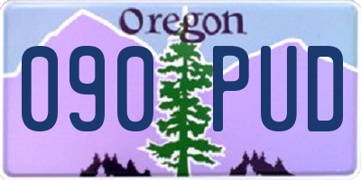 OR license plate 090PUD