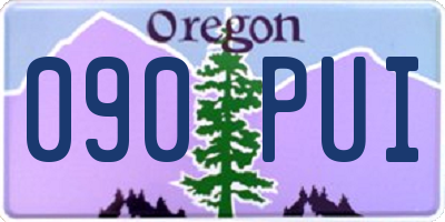 OR license plate 090PUI