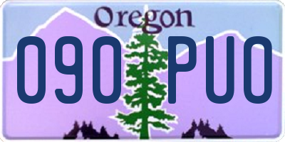 OR license plate 090PUO