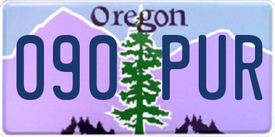 OR license plate 090PUR