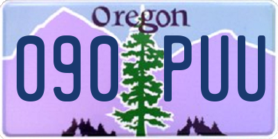 OR license plate 090PUU