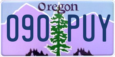 OR license plate 090PUY