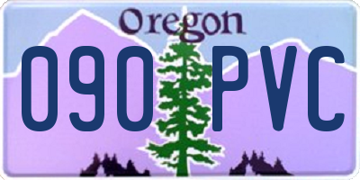 OR license plate 090PVC