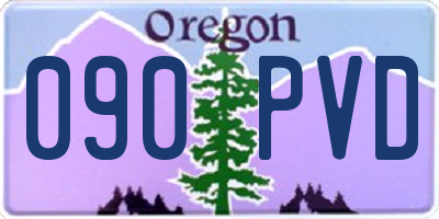 OR license plate 090PVD