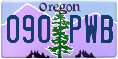 OR license plate 090PWB