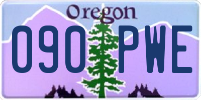OR license plate 090PWE