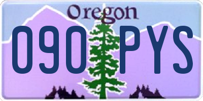 OR license plate 090PYS