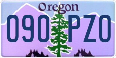 OR license plate 090PZO