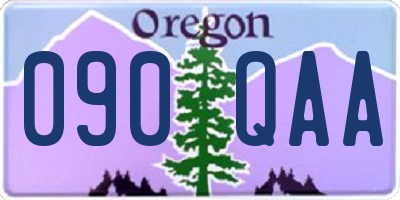 OR license plate 090QAA