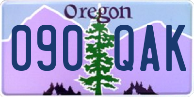 OR license plate 090QAK