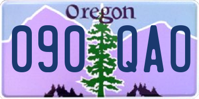 OR license plate 090QAO