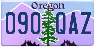 OR license plate 090QAZ