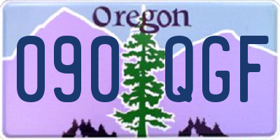 OR license plate 090QGF