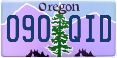 OR license plate 090QID