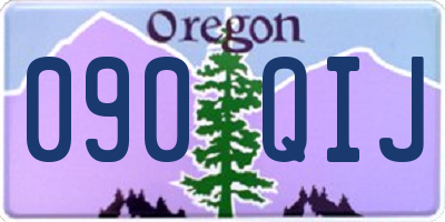 OR license plate 090QIJ