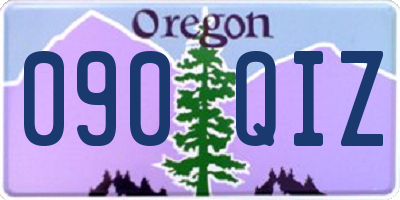 OR license plate 090QIZ