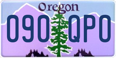 OR license plate 090QPO