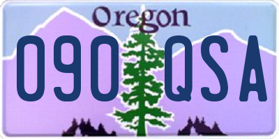 OR license plate 090QSA