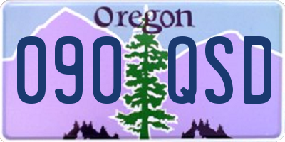 OR license plate 090QSD