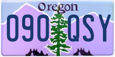 OR license plate 090QSY