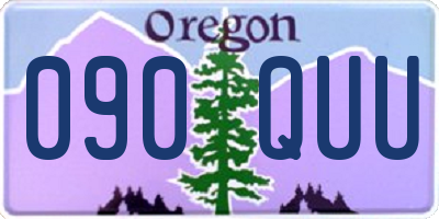 OR license plate 090QUU