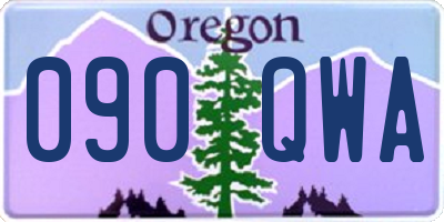 OR license plate 090QWA