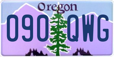 OR license plate 090QWG