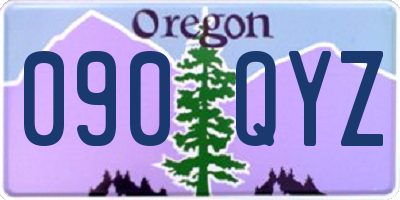OR license plate 090QYZ
