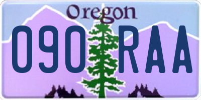 OR license plate 090RAA