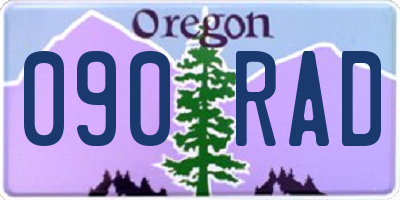OR license plate 090RAD