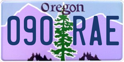 OR license plate 090RAE