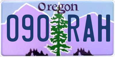 OR license plate 090RAH