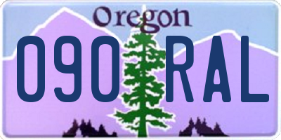 OR license plate 090RAL