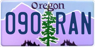OR license plate 090RAN